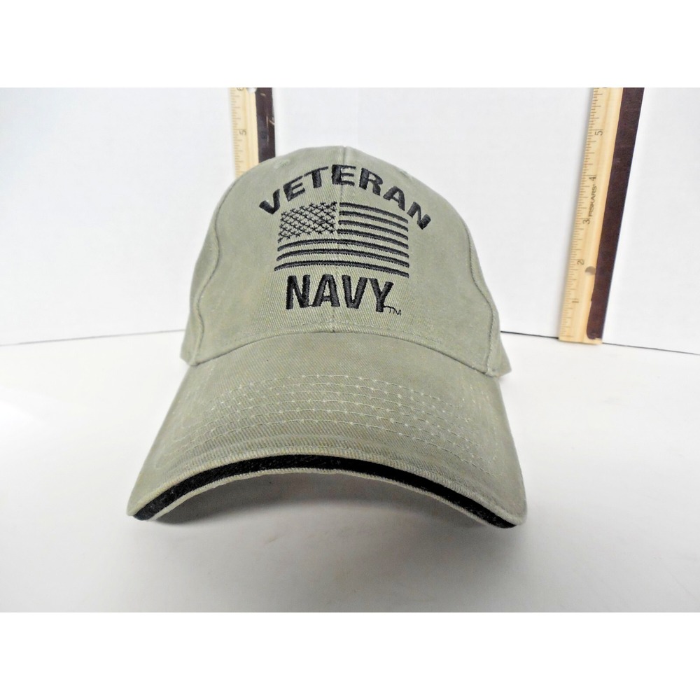 Rothco Vintage Veteran / Navy Low Profile Ball Cap Grey/Black embroidered OS Adj